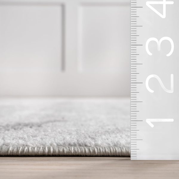 nuLOOM 8x10 Thigpen Contemporary Area Rug, Grey, Abstract Lines, Non-Slip Backing, Stain Resistant, For Bedroom, Dining Room, Living Room, Hallway, Office, Kitchen, Entryway - Image 2